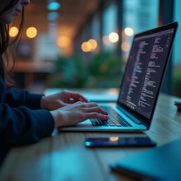 Female software developer at workplace