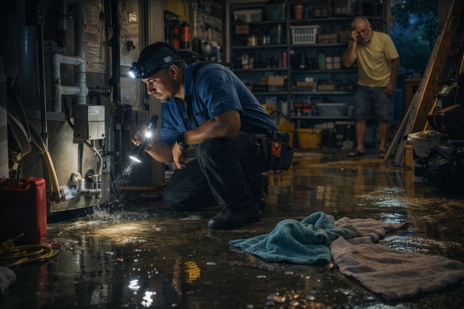 Frustrated HVAC and plumbing professionals missing after-hours leads and revenue opportunities